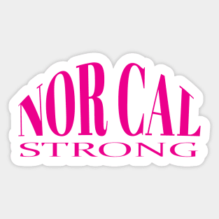 NORCAL STRONG DESIGN #2 MAGENTA -WHITE BORDER Sticker